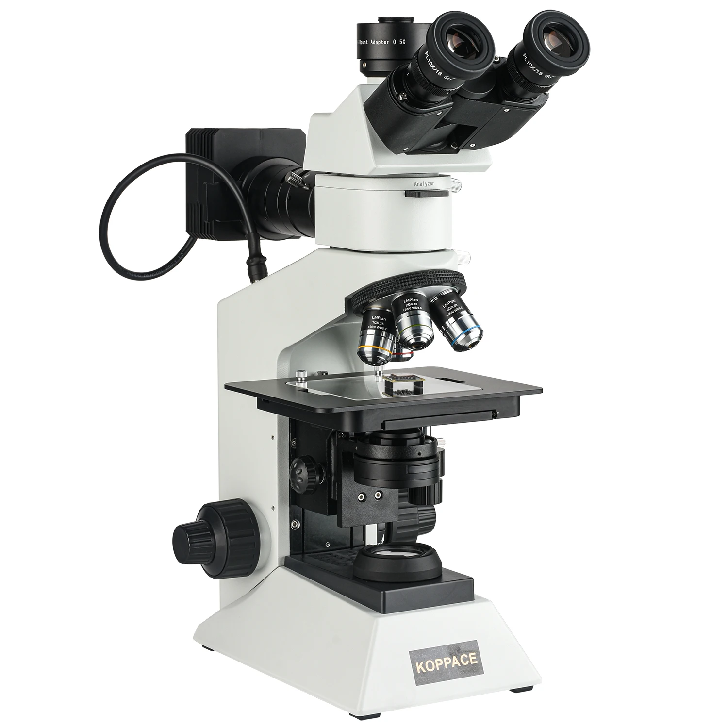 KOPPACE 50X-500X Trinocular Metallurgical Microscope Up and Down Lighting System Eyepiece PL10X
KOPPACE 50X-500X Trinocular Metallurgical Microscope Up and Down Lighting System Eyepiece PL10X