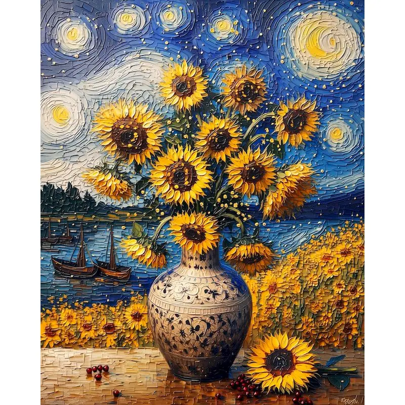 GATYZTORY Sunflower Painting By Numbers Frameless Diy Gift Scenery Crafts Gift Handicraft Art Acrylic on Canvas Paints
GATYZTORY Sunflower Painting By Numbers Frameless Diy Gift Scenery Crafts Gift Handicraft Art Acrylic on Canvas Paints