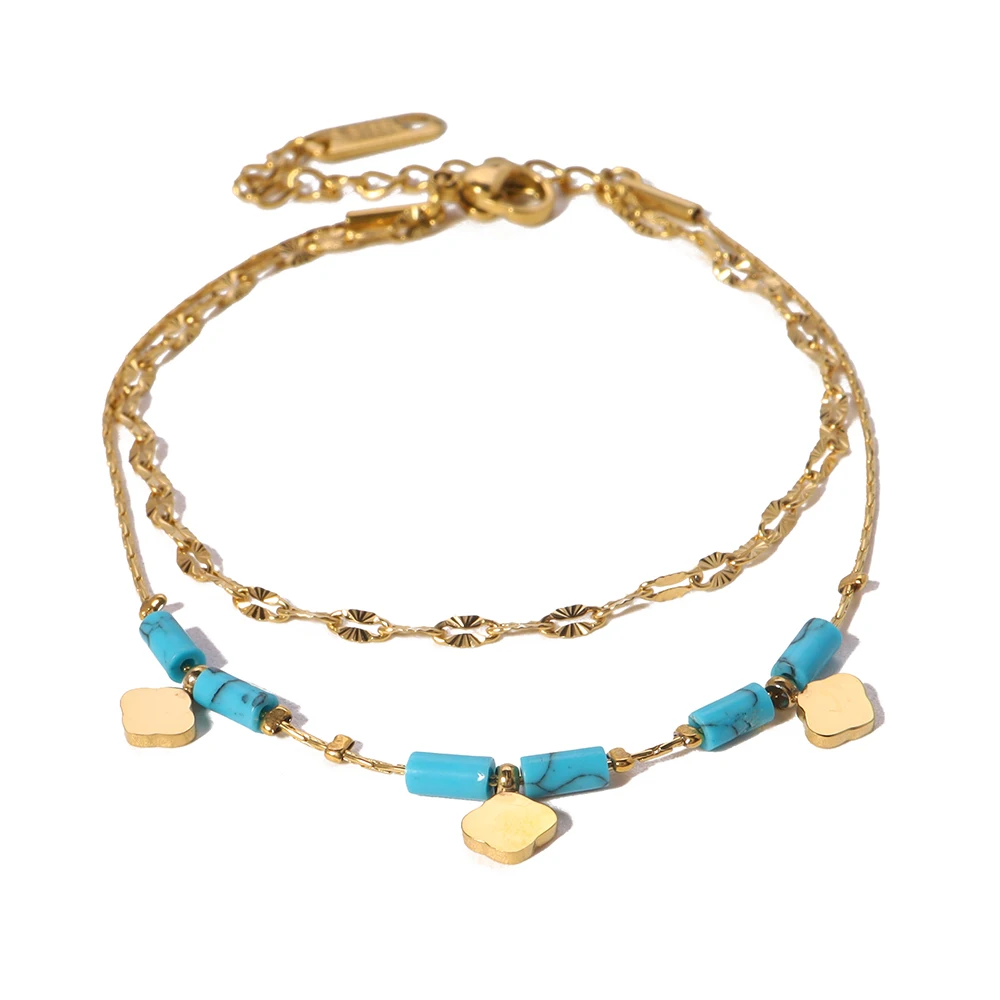 WILD & FREE Vintage Stainless Steel Layered Bracelets for Women Blue Stone Charms Elegant Aesthetic Jewelry
WILD & FREE Vintage Stainless Steel Layered Bracelets for Women Blue Stone Charms Elegant Aesthetic Jewelry