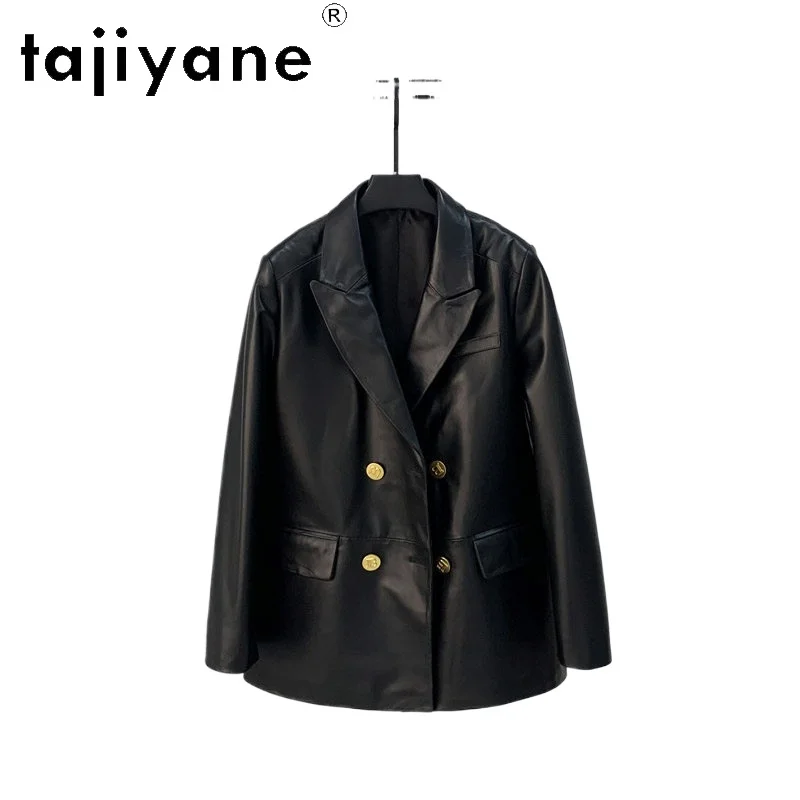 TAJIYANE Real Sheepskin Leather Jacket Woman Korean Style Double-Breasted Coat Casual Suit Jackets 2026 Fall Women Clothing 가죽자켓
TAJIYANE Real Sheepskin Leather Jacket Woman Korean Style Double-Breasted Coat Casual Suit Jackets 2026 Fall Women Clothing 가죽자켓