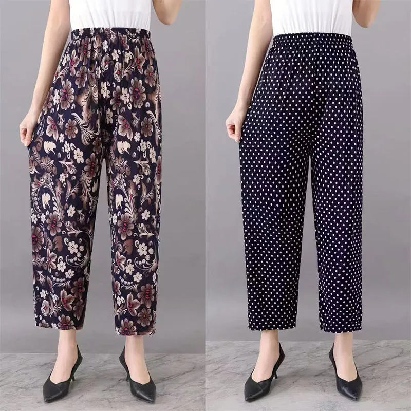 Summer women's harem pants beach wear floral pants wide leg pants women's nine quarter pants seven quarter pants
Summer women's harem pants beach wear floral pants wide leg pants women's nine quarter pants seven quarter pants
