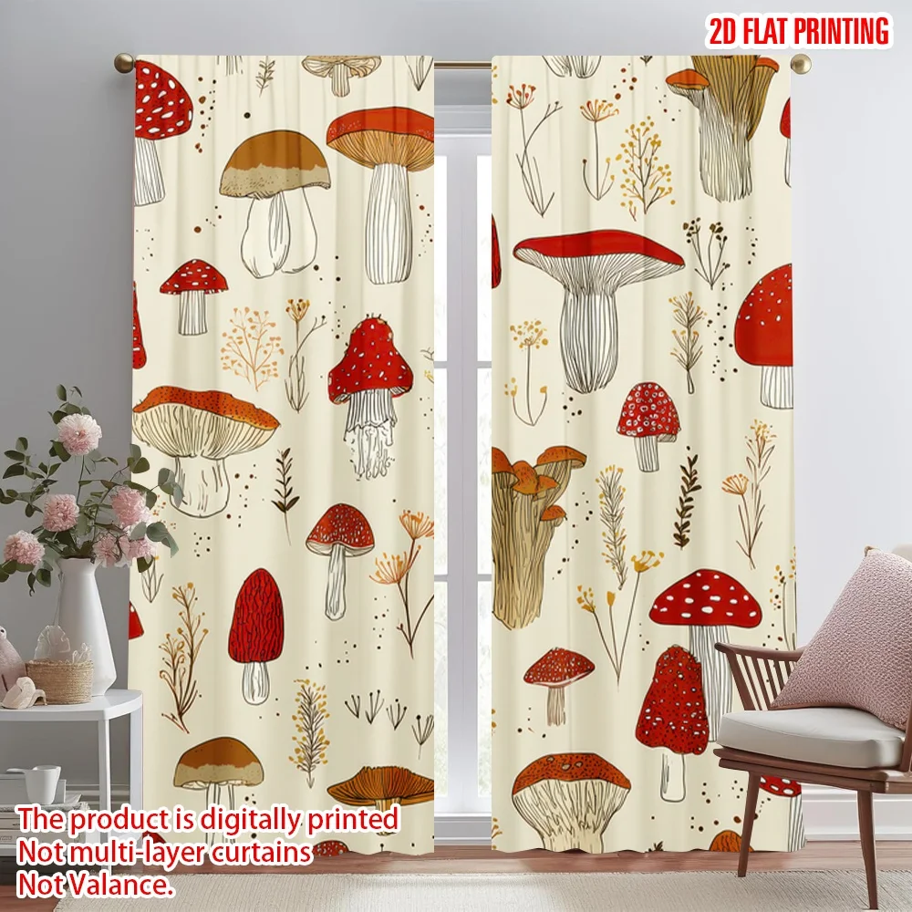 2D flat printing 2pcs Window Curtains Autumn Woodland Mushrooms Digital Printed Polyester Drapes Family Party Decoration Use for
2D flat printing 2pcs Window Curtains Autumn Woodland Mushrooms Digital Printed Polyester Drapes Family Party Decoration Use for