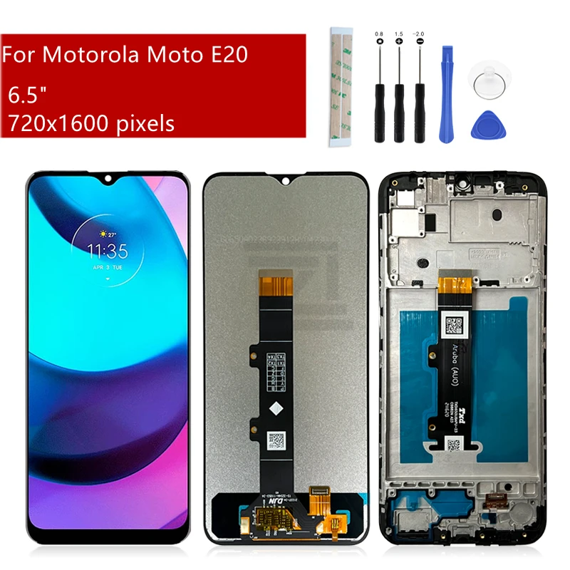 ЖК-дисплей для Motorola Moto E20, сенсорный экран с дигитайзером в сборе для Moto E20, сменный экран, запасные части, 6,5 дюйма
ЖК-дисплей для Motorola Moto E20, сенсорный экран с дигитайзером в сборе для Moto E20, сменный экран, запасные части, 6,5 дюйма