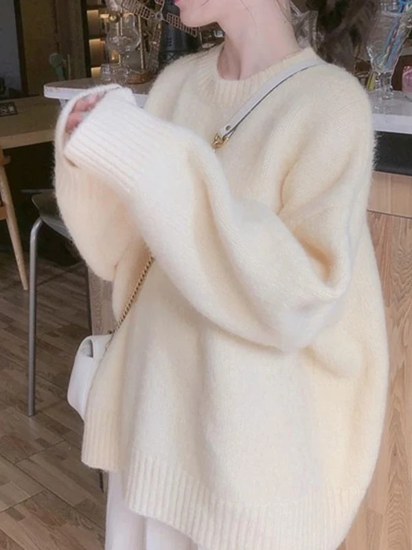 Soft Cozy Cashmere Sweater Women's Loose Thickened Autumn Winter New Style Lazy Fashion Inner Wear Knitted Shirt for Teens
Soft Cozy Cashmere Sweater Women's Loose Thickened Autumn Winter New Style Lazy Fashion Inner Wear Knitted Shirt for Teens