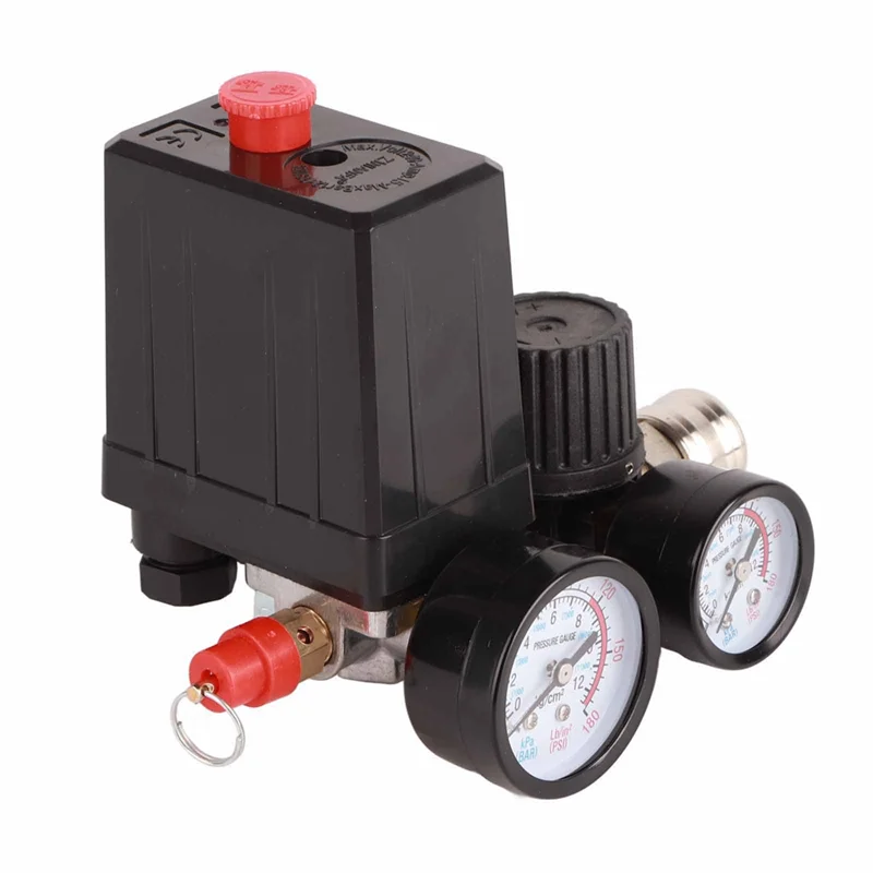 B84B-Regulator Valve 90-120PSI Air Compressor Pressure Control Switch Valve 1/4In 4 Holes Controller
B84B-Regulator Valve 90-120PSI Air Compressor Pressure Control Switch Valve 1/4In 4 Holes Controller