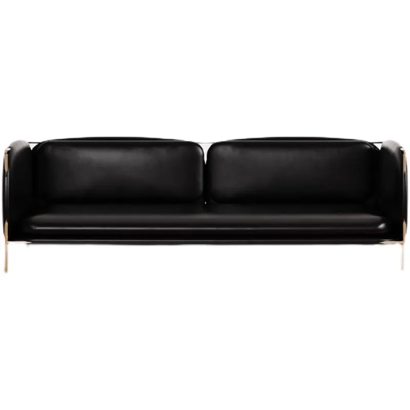 LTT French retro first layer cowhide black stainless steel living room antique light luxury sofa
LTT French retro first layer cowhide black stainless steel living room antique light luxury sofa
