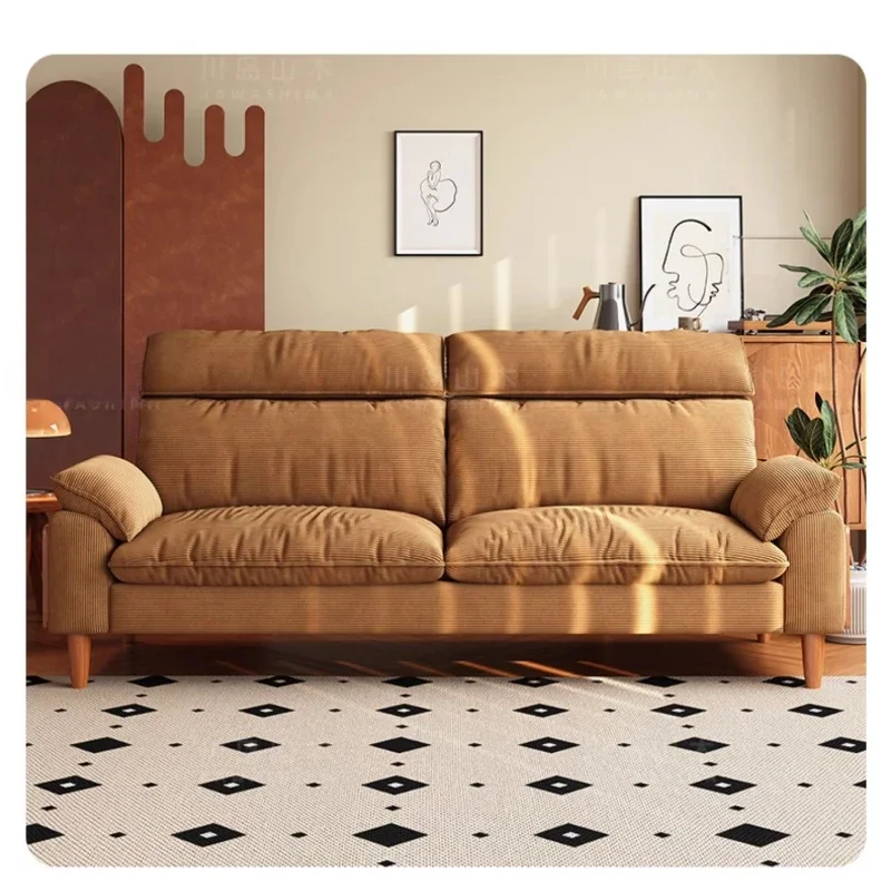 Log wind solid wood Japanese small apartment living room high modern simple corduroy fabric sofa
Log wind solid wood Japanese small apartment living room high modern simple corduroy fabric sofa