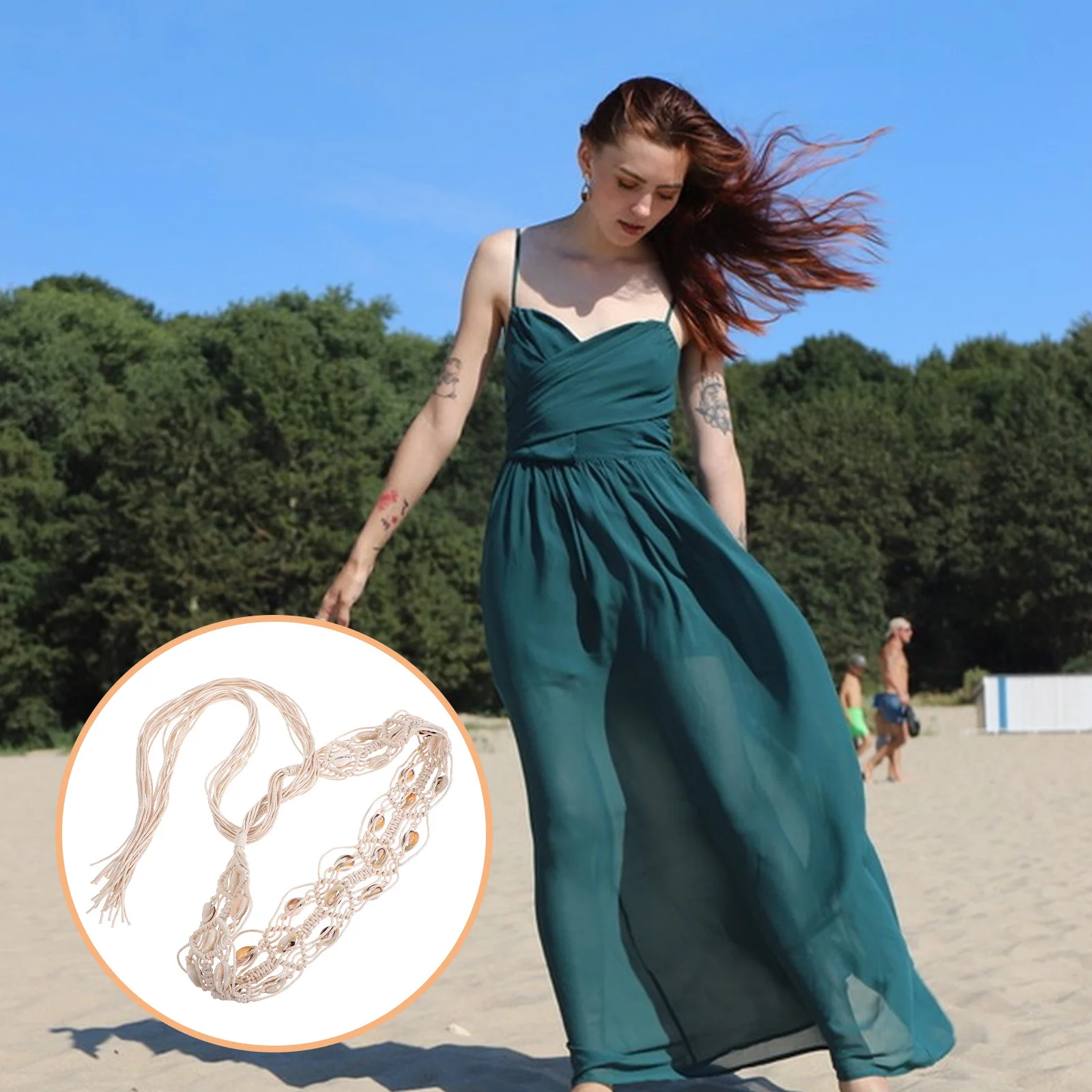 Retro Waist Belt Bohemian Wide Woven Macrame Belt With Simulated Shell For Women Braided Rope Dress Accessory Summer Holiday
Retro Waist Belt Bohemian Wide Woven Macrame Belt With Simulated Shell For Women Braided Rope Dress Accessory Summer Holiday