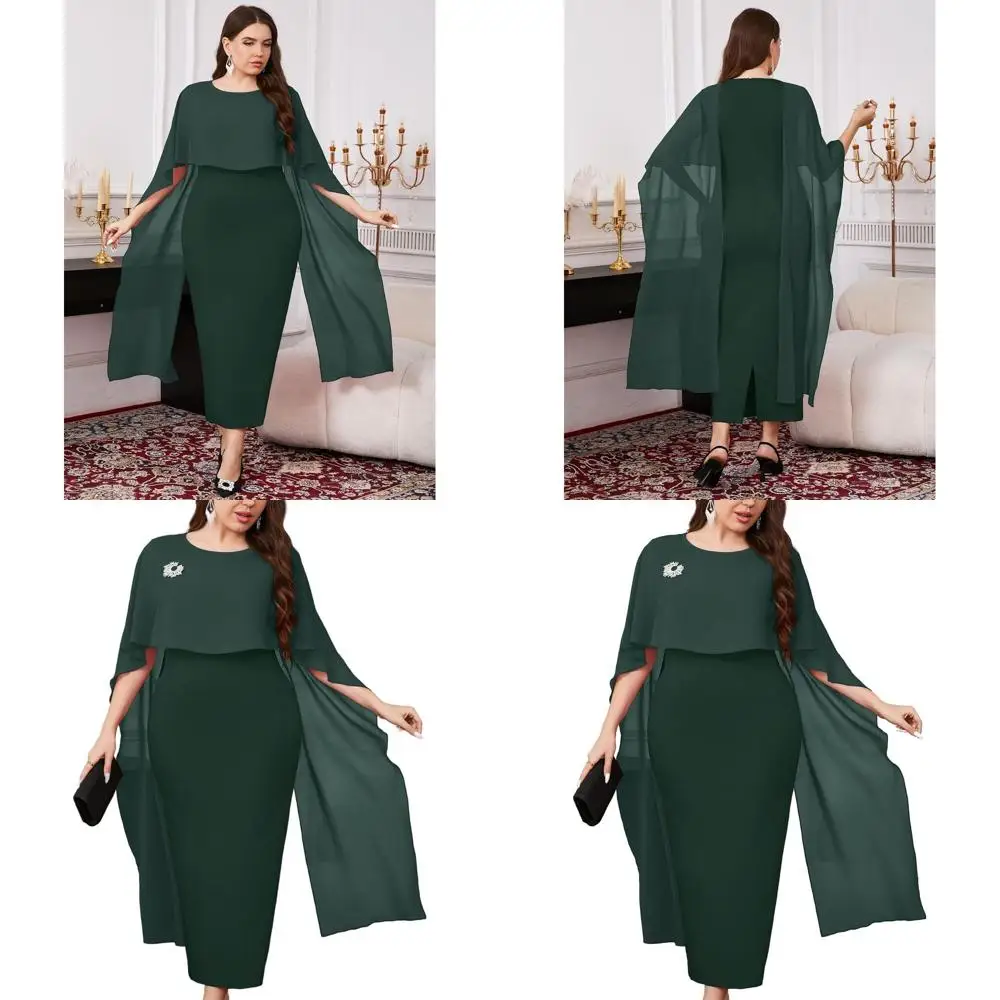 Элегантное шифоновое платье-накидка макси для больших размеров с круглым вырезом для свадеб и коктейлей
Элегантное шифоновое платье-накидка макси для больших размеров с круглым вырезом для свадеб и коктейлей