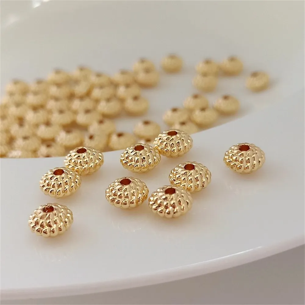14K Gold-plated Accessories, 7*4mm Peanut-patterned Abacus Beads, String Beads, Spacers, Loose Beads, Diy Jewelry
14K Gold-plated Accessories, 7*4mm Peanut-patterned Abacus Beads, String Beads, Spacers, Loose Beads, Diy Jewelry