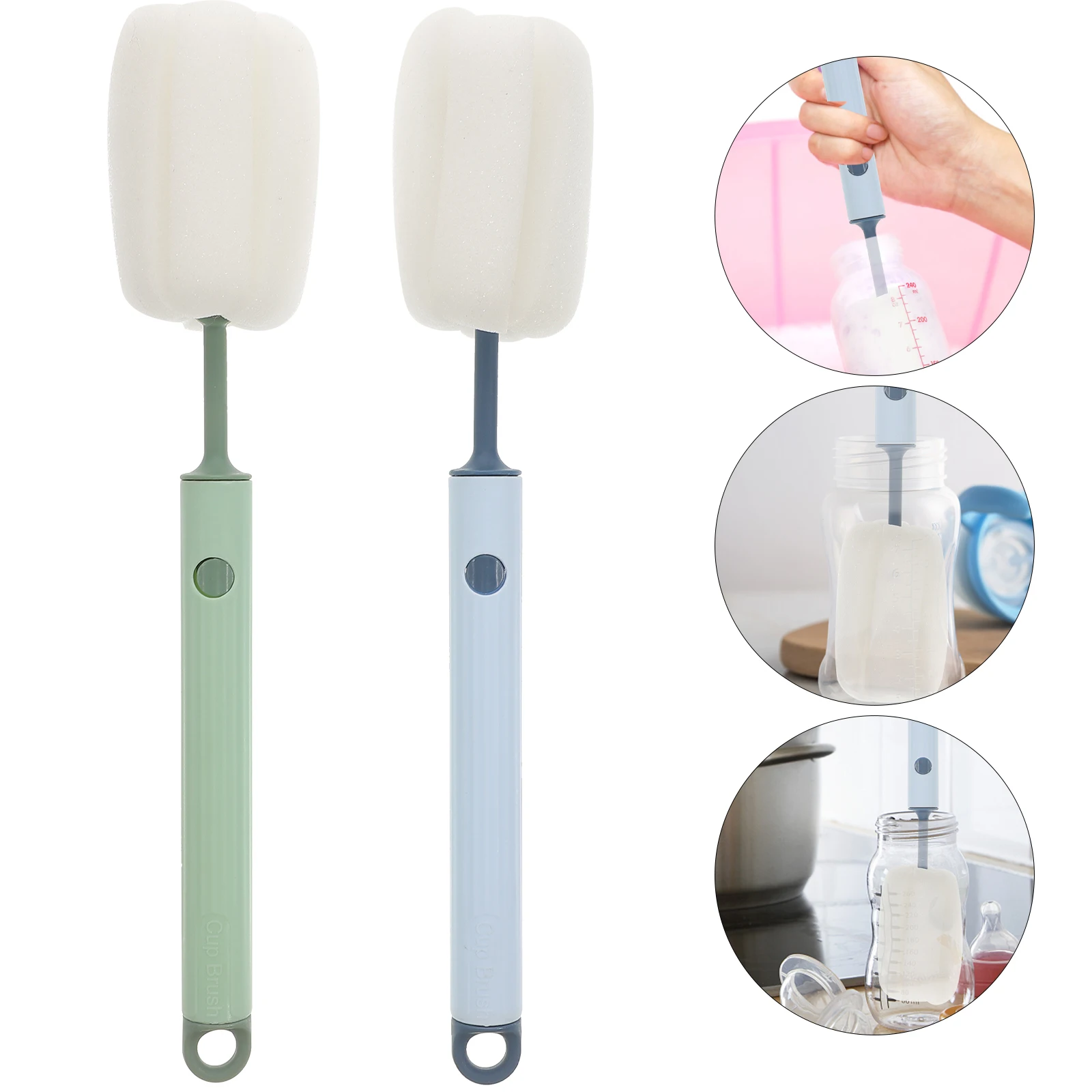 2pcs Bottle Sponge Brush Kitchen Cleaner Tool For Glass Mug Washing Soft Sponge Cleaning Brush Hook Design No Water Splash
2pcs Bottle Sponge Brush Kitchen Cleaner Tool For Glass Mug Washing Soft Sponge Cleaning Brush Hook Design No Water Splash