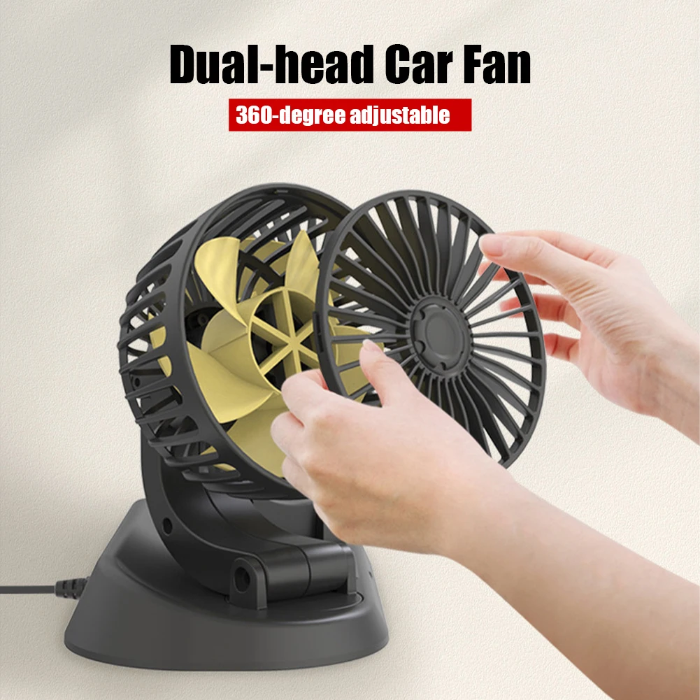5/12/24V Automobile Vehicle Fan Dual Head Mini Air Circulator Fan 360 Rotatable 2 Speed for Car Truck SUV RV Cranes
5/12/24V Automobile Vehicle Fan Dual Head Mini Air Circulator Fan 360 Rotatable 2 Speed for Car Truck SUV RV Cranes