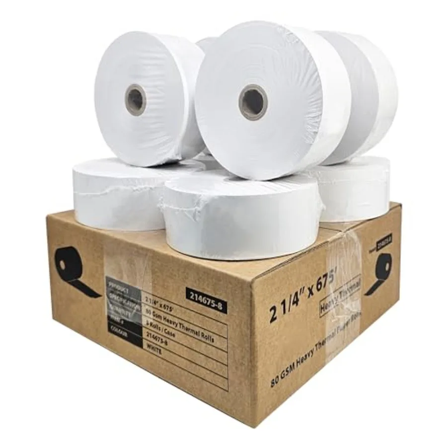 8 Rolls 2 1/4" x 675' Heavy Weight ATM Paper Rolls 8 Rolls/Case 80 GSM BPA Free ATM Machines Thermal Paper Rolls G2500 GT3000 T
8 Rolls 2 1/4" x 675' Heavy Weight ATM Paper Rolls 8 Rolls/Case 80 GSM BPA Free ATM Machines Thermal Paper Rolls G2500 GT3000 T