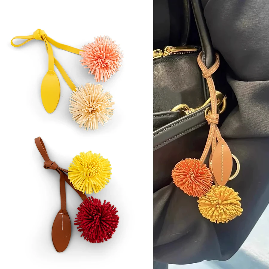Bag Charm Flower Ball Pendant Luxury Fashion High-grade Tassels Leather Flower Car Pendant Decoration Bag Accessories
Bag Charm Flower Ball Pendant Luxury Fashion High-grade Tassels Leather Flower Car Pendant Decoration Bag Accessories
