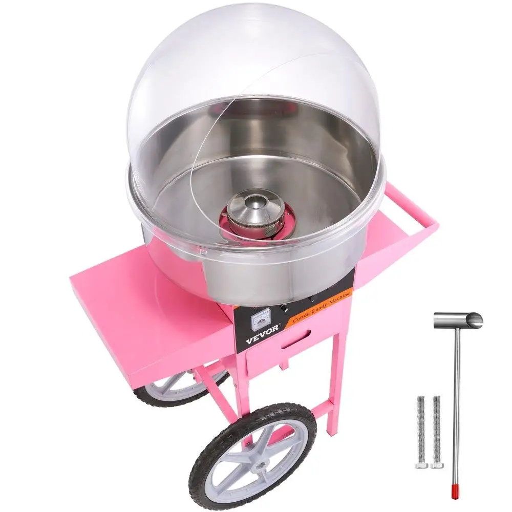 Electric Cotton Candy Machine Cart 1000W Commercial Grade with Stainless Steel Bowl Sugar Scoop Storage Drawer Cart
Electric Cotton Candy Machine Cart 1000W Commercial Grade with Stainless Steel Bowl Sugar Scoop Storage Drawer Cart