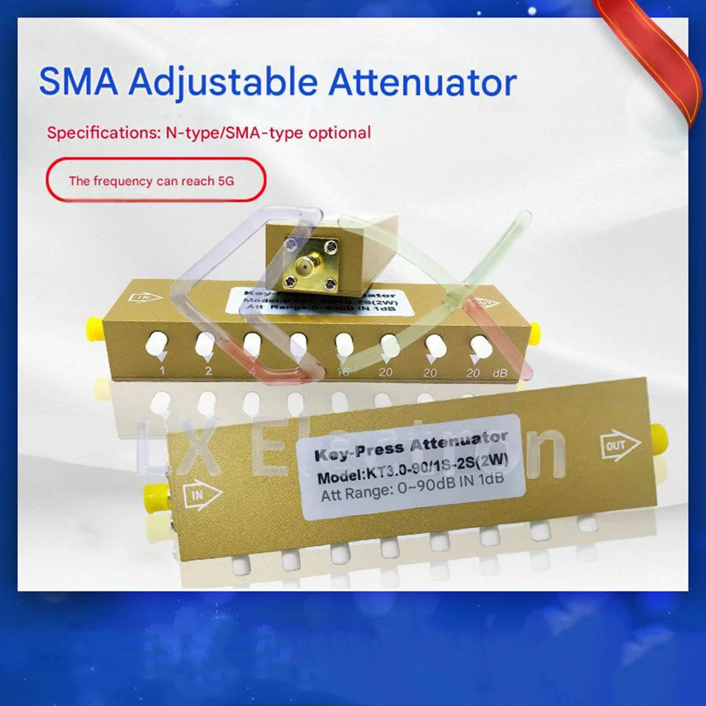 SMA/N RF Button Step Attenuator 0-90dB 2W 5W 10W Signal Attenuator DC-3G 5G 1pcs/Lot
SMA/N RF Button Step Attenuator 0-90dB 2W 5W 10W Signal Attenuator DC-3G 5G 1pcs/Lot