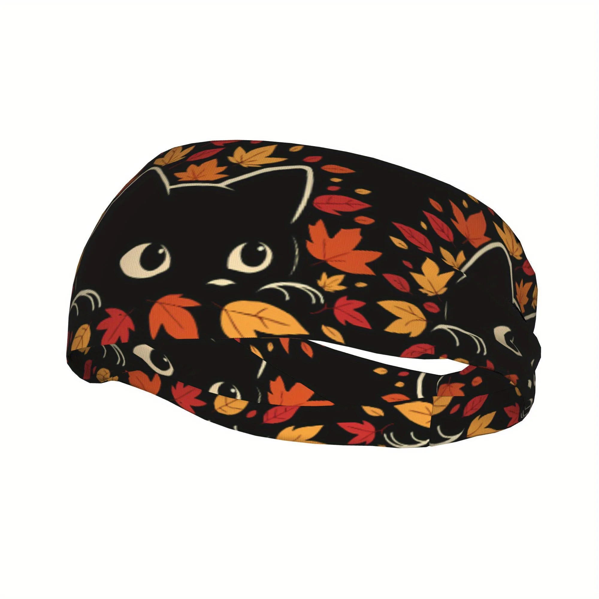Black Cat Fall Leaves Sports Headband Hygroscopic Exercise Hair Accessory Ideal for Women Workout Headwear Autumn Theme
Black Cat Fall Leaves Sports Headband Hygroscopic Exercise Hair Accessory Ideal for Women Workout Headwear Autumn Theme