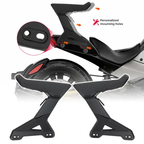 219400726 Passenger Armrests Rear Arm Rest Kit For Can-Am Spyder F3 F3-S F3-T F3 Limited Black Bracket Support 2015-2025 ON-Road