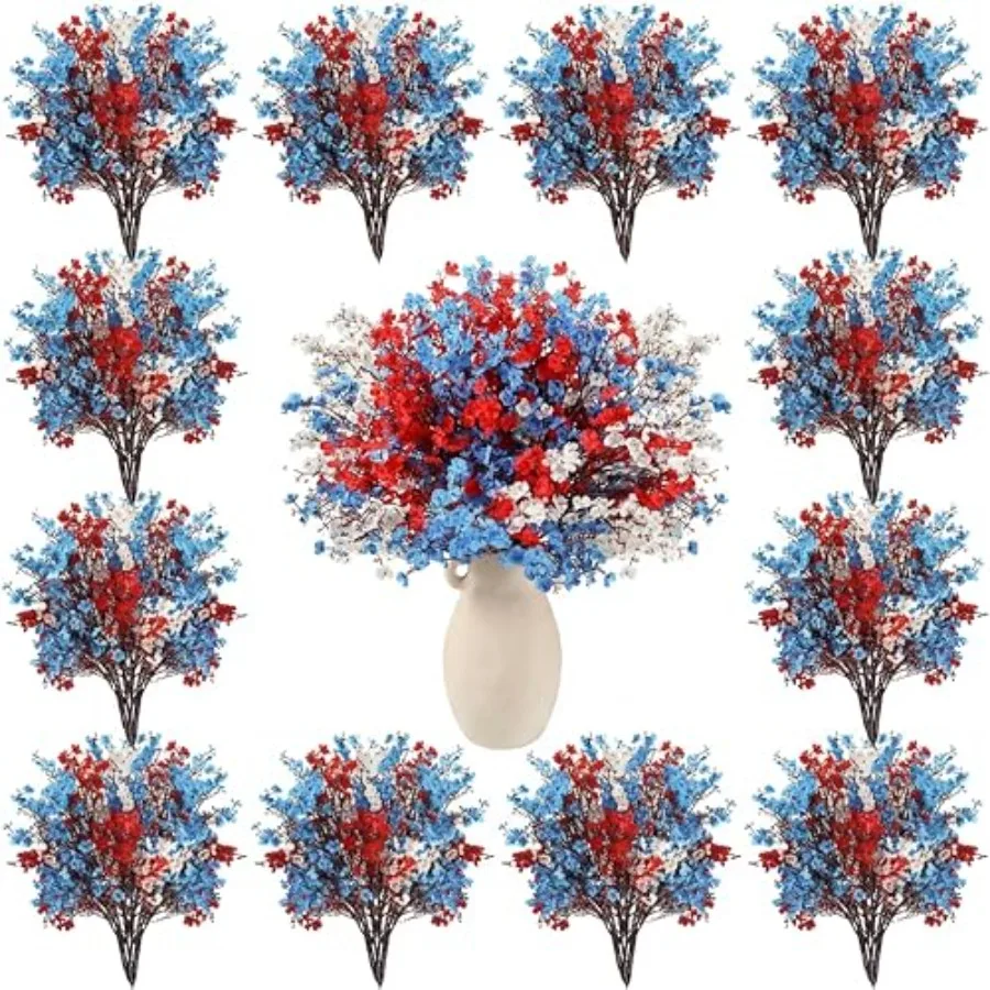 Pcs Red Blue White Patriotic Artificial Flowers 4th of July 250th Anniversary Table Centerpieces Decor Fake Babys Breath Pick S
Pcs Red Blue White Patriotic Artificial Flowers 4th of July 250th Anniversary Table Centerpieces Decor Fake Babys Breath Pick S