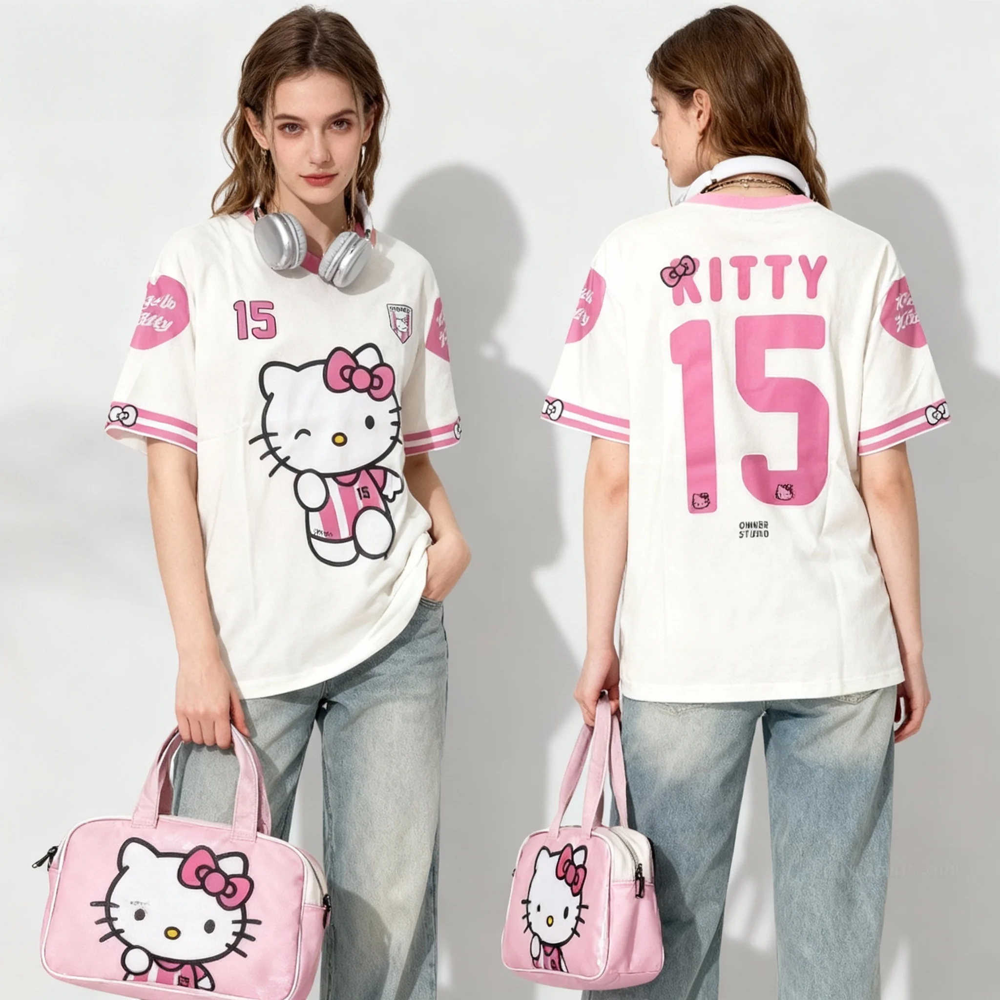 Sanrio Family Hello Kitty Big Ear Dog Shirt Sweet and Cool American Street Summer T-shirt Oversized Adult Top Maternity Wear
Sanrio Family Hello Kitty Big Ear Dog Shirt Sweet and Cool American Street Summer T-shirt Oversized Adult Top Maternity Wear
