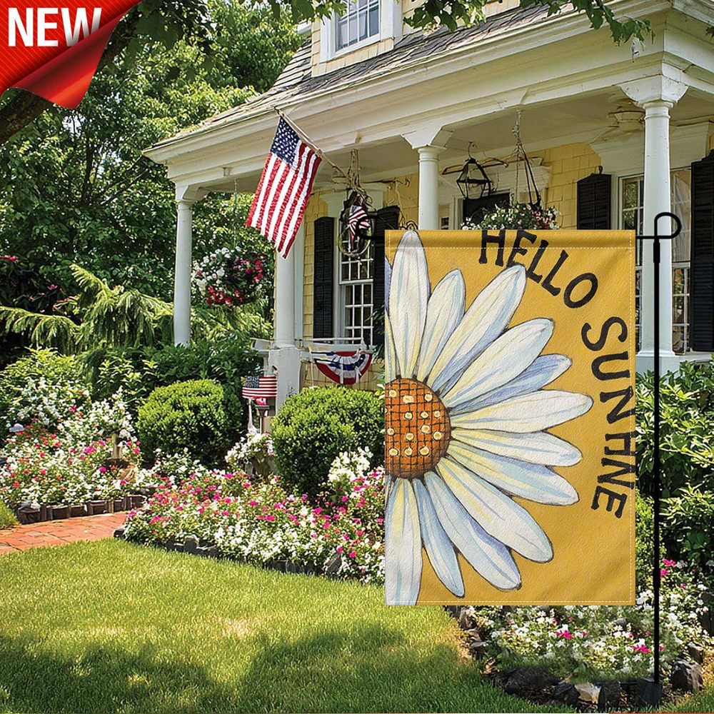 1PC, Hello Sunshine Daisy Print Garden Flag Spring Summer Outdoor Decorative Yard Flag for Patio Lawn Porch
1PC, Hello Sunshine Daisy Print Garden Flag Spring Summer Outdoor Decorative Yard Flag for Patio Lawn Porch