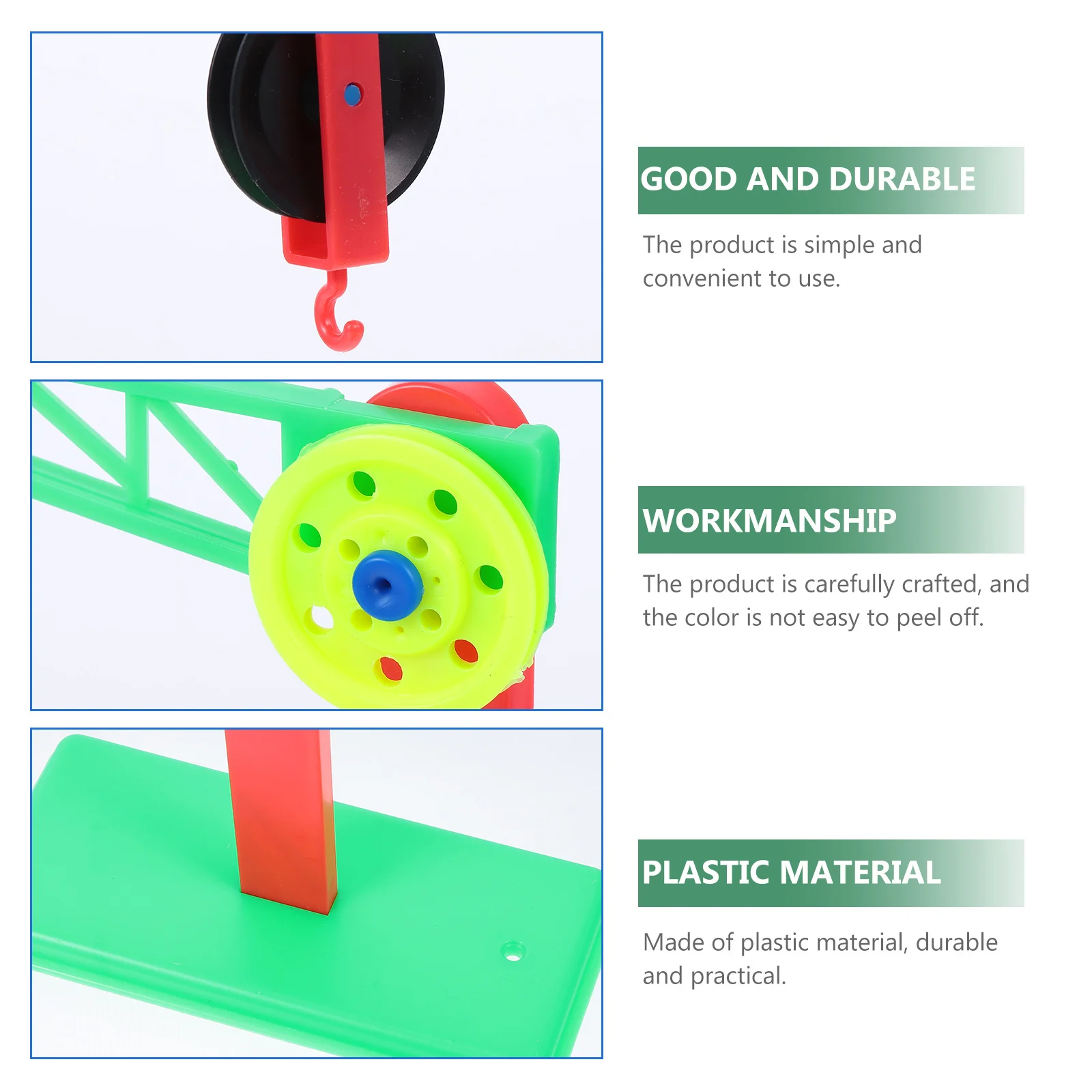 1Set Pulley Block Holder Plastic Durable Physics Experiment Teaching Tool School Supplies Mechanical Advantage Conservation
1Set Pulley Block Holder Plastic Durable Physics Experiment Teaching Tool School Supplies Mechanical Advantage Conservation