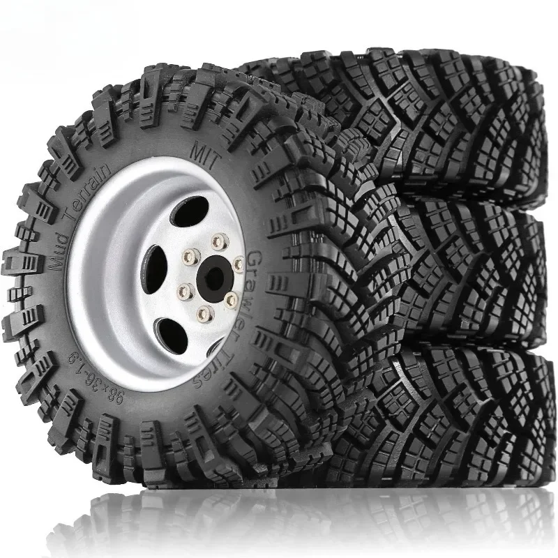 RC Car 4pcs 98mm 1.9" Metal Beadlock Wheel Rim Rubber Tire Set for 1/10 RC Crawler Trxs TRX4 RC4WD D90 D110 Axial SCX10 MST
RC Car 4pcs 98mm 1.9" Metal Beadlock Wheel Rim Rubber Tire Set for 1/10 RC Crawler Trxs TRX4 RC4WD D90 D110 Axial SCX10 MST