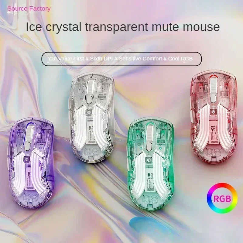 EWEADN Q8 2.4 Wireless Bluetooth Transparent Mouse Tri-mode 7200PDI RGB Macro Defines Gaming Mouse Notebook Office Accessories
EWEADN Q8 2.4 Wireless Bluetooth Transparent Mouse Tri-mode 7200PDI RGB Macro Defines Gaming Mouse Notebook Office Accessories