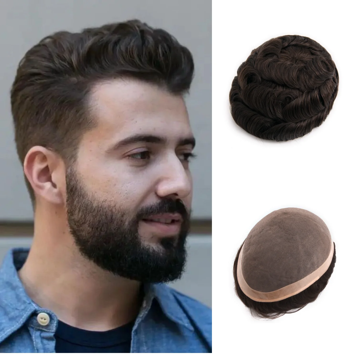 Прочный моноволоконный парик-накладка для мужчин, мужской протез для волос, 6-дюймовый парик из индийских натуральных волос, плотность 130%, темно-коричневый парик для мужчин
Прочный моноволоконный парик-накладка для мужчин, мужской протез для волос, 6-дюймовый парик из индийских натуральных волос, плотность 130%, темно-коричневый парик для мужчин