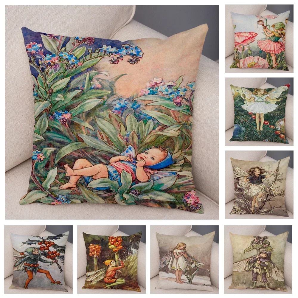Vintage Cartoon Elves Cushion Cover Decor Colorful Fairy Tale World Pillow Case Short Plush Flower Girl Pillowcase for Sofa Home
Vintage Cartoon Elves Cushion Cover Decor Colorful Fairy Tale World Pillow Case Short Plush Flower Girl Pillowcase for Sofa Home