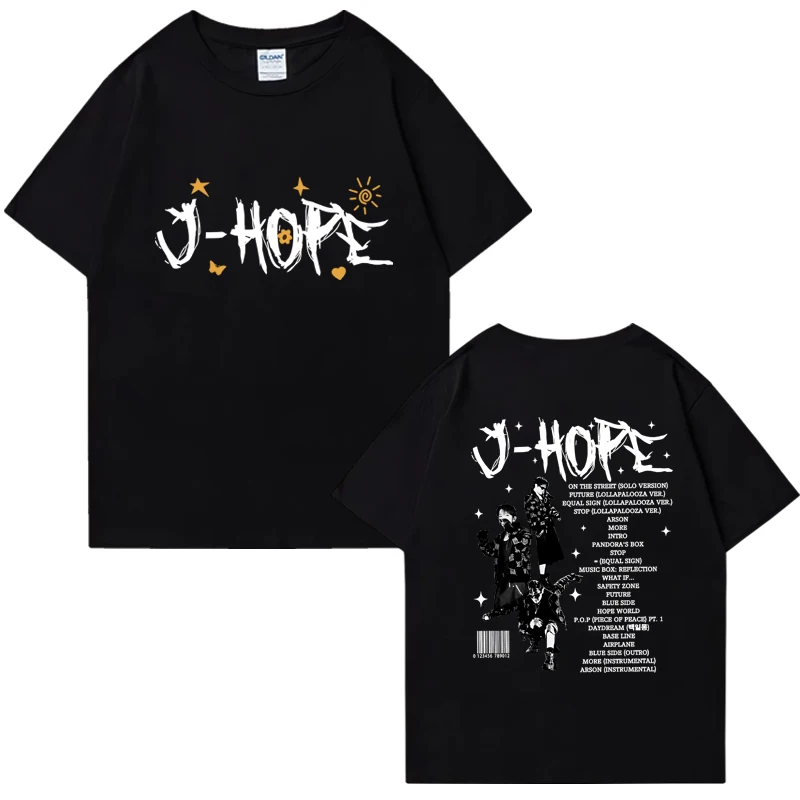 Kpop Trend J- Hope World Tour 2025 Double Sided printed T shirt Men Women Fashion Y2k short sleeve T-shirts Unisex Cotton Tops
Kpop Trend J- Hope World Tour 2025 Double Sided printed T shirt Men Women Fashion Y2k short sleeve T-shirts Unisex Cotton Tops