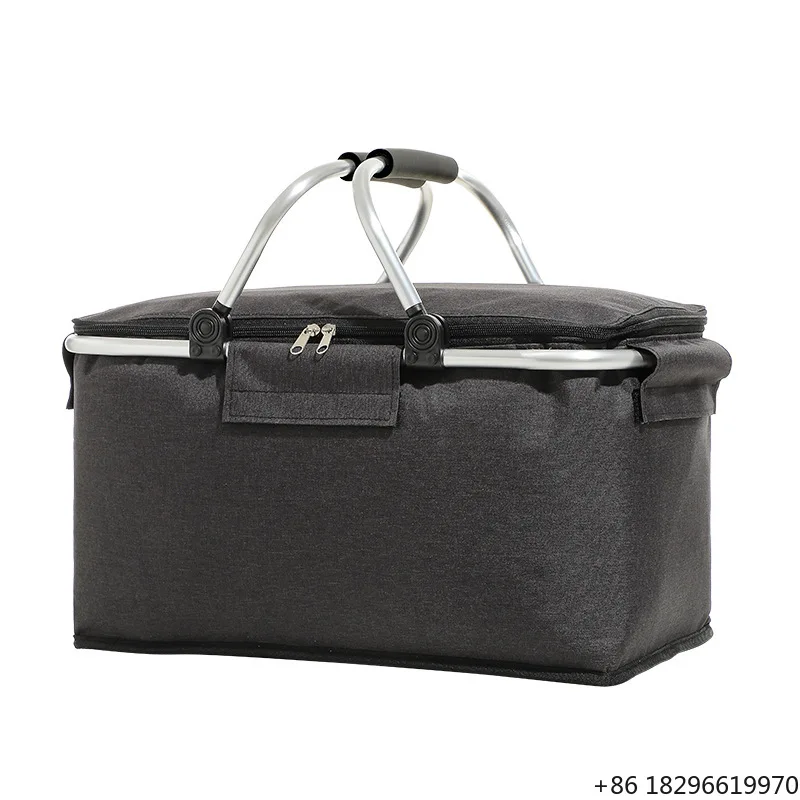 Insulated Folding Picnic Basket with Metal Handle for Beach Hiking Car Storage Lunch Cooler
Insulated Folding Picnic Basket with Metal Handle for Beach Hiking Car Storage Lunch Cooler