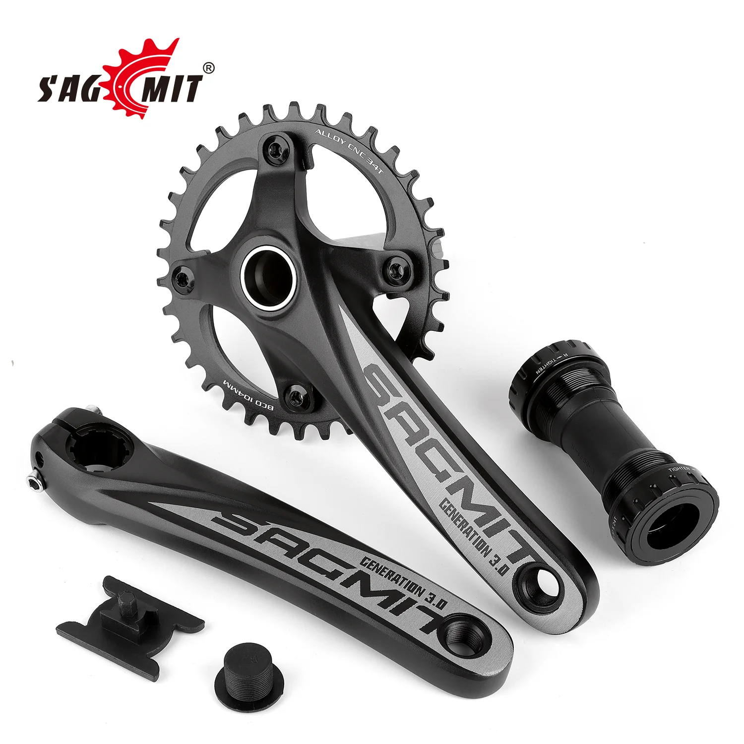 SAGMIT 34T MTB велосипедный полый шатун 104BCD интегрированная шатунная звездочка 170 мм кривошип из алюминиевого сплава 36T велосипедные шатуны
SAGMIT 34T MTB велосипедный полый шатун 104BCD интегрированная шатунная звездочка 170 мм кривошип из алюминиевого сплава 36T велосипедные шатуны
