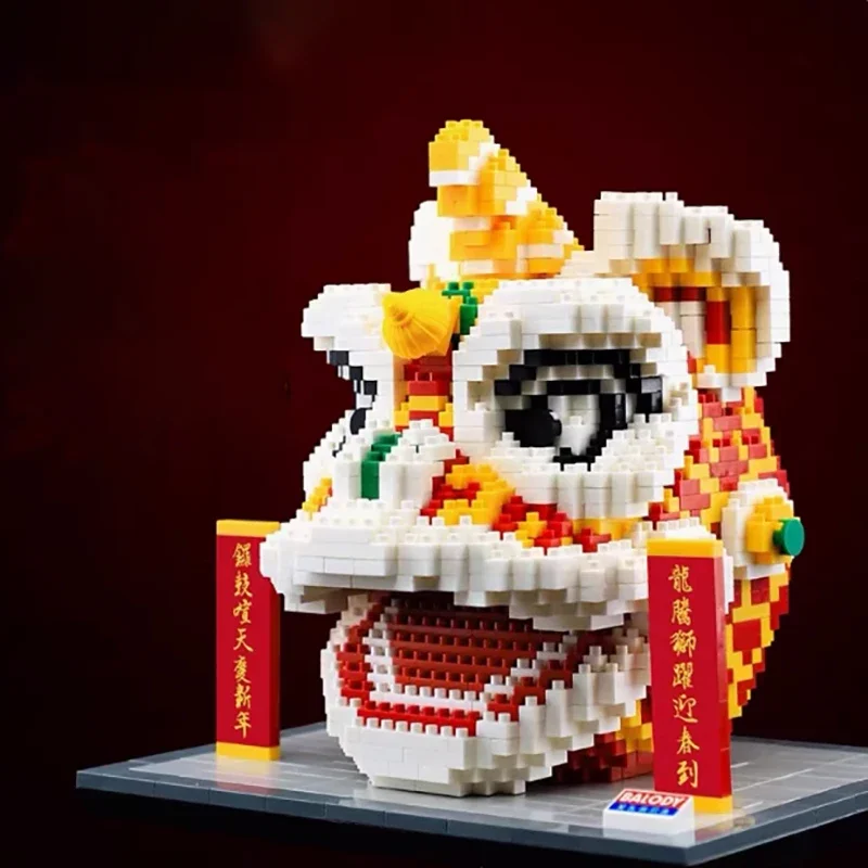 Chinese Cultural Lion Head Micro Bricks Set Exquisite Lion Dance Building Block Education Toy for Festive Home Decor Collection
Chinese Cultural Lion Head Micro Bricks Set Exquisite Lion Dance Building Block Education Toy for Festive Home Decor Collection