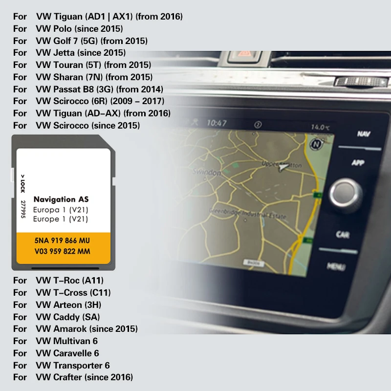 NEW for VW Discover Media Navigation AS V21 Map UK Europe 2025 Sat Nav SD Card 32GB
NEW for VW Discover Media Navigation AS V21 Map UK Europe 2025 Sat Nav SD Card 32GB
