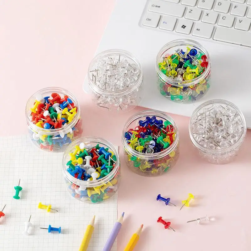 100Pcs Assorted Color Push Pins, Plastic Head Thumbtacks for Map Poster Photo Display, Home Office School Decoration Supply
100Pcs Assorted Color Push Pins, Plastic Head Thumbtacks for Map Poster Photo Display, Home Office School Decoration Supply
