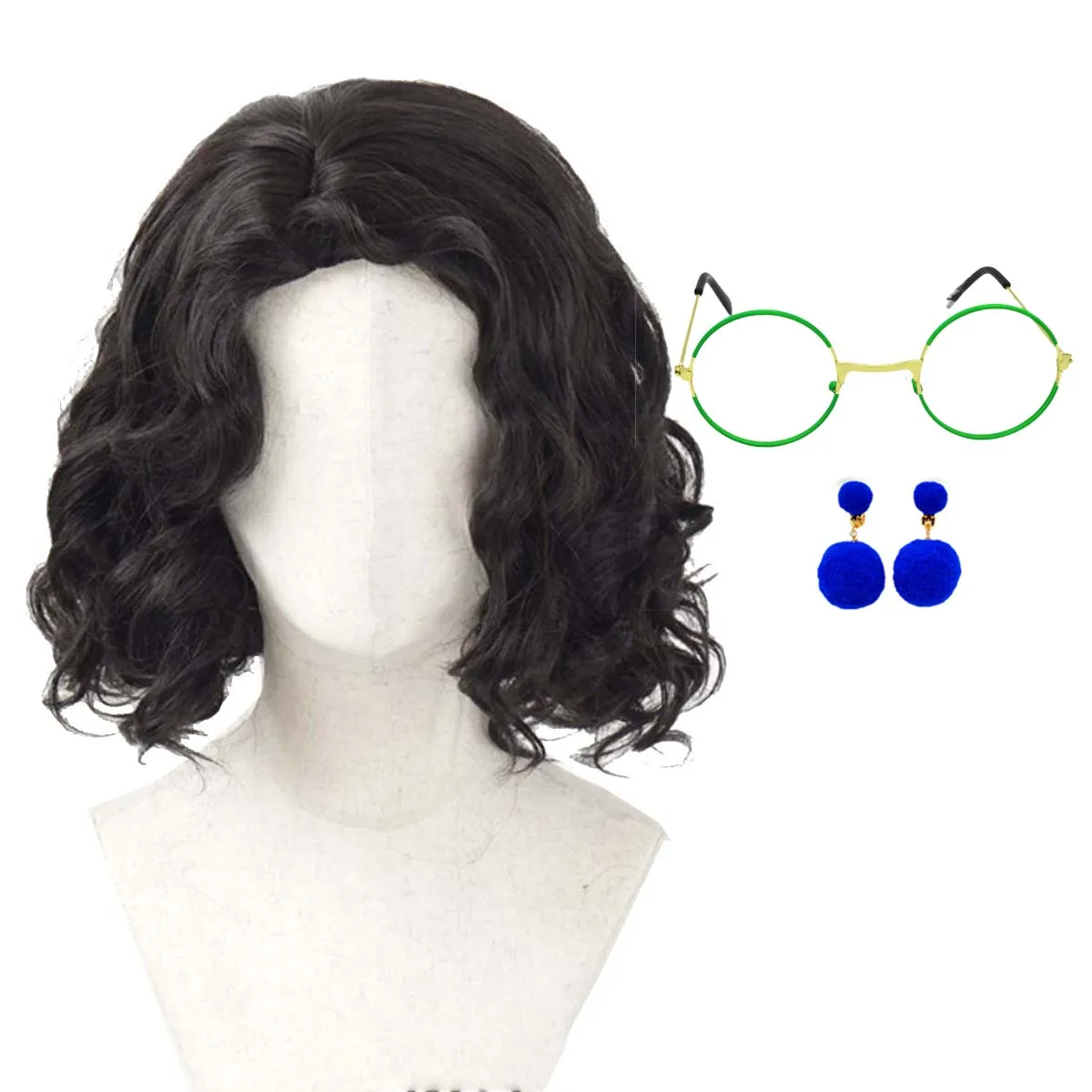 Halloween Costume Props Women Encanto Mirabel Cosplay Short Wavy Wig With Glasses Earrings
Halloween Costume Props Women Encanto Mirabel Cosplay Short Wavy Wig With Glasses Earrings
