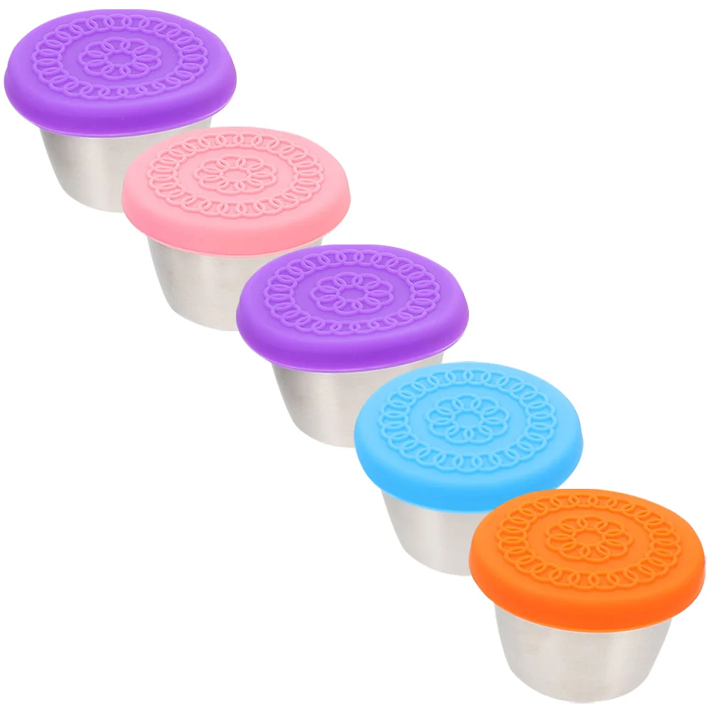 5 Pcs 304 Stainless Steel Sauce Cups Small Salad Dressing Containers Silicone Lids Leak Proof Lunch Boxes Picnic Barbecue
5 Pcs 304 Stainless Steel Sauce Cups Small Salad Dressing Containers Silicone Lids Leak Proof Lunch Boxes Picnic Barbecue