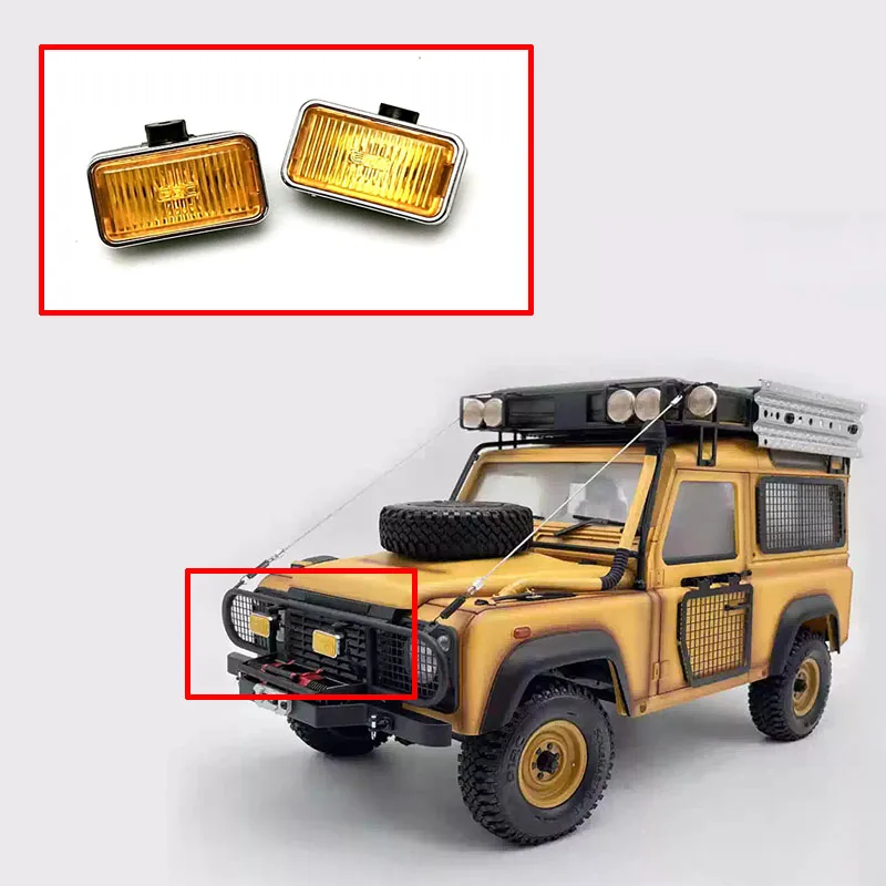 2pcs Yellow Fog Light LED Front Searchlight for 1/10 RC Crawler Car Traxxas TRX4 Defender Bronco D90 D110 Modified Upgrade Parts
2pcs Yellow Fog Light LED Front Searchlight for 1/10 RC Crawler Car Traxxas TRX4 Defender Bronco D90 D110 Modified Upgrade Parts