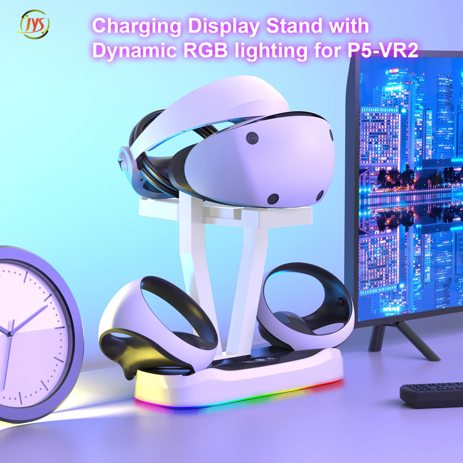 For PS5 VR2 Dual Controller Magnetic Charging Dock With RGB Light for PS VR2 Glasses Console Storage Stand VR Handle Charge Base
For PS5 VR2 Dual Controller Magnetic Charging Dock With RGB Light for PS VR2 Glasses Console Storage Stand VR Handle Charge Base
