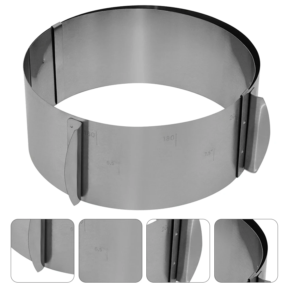 Регулируемая форма для торта, многоразовая форма из нержавеющей стали для дома, кухни, десерта «сделай сам», уникальная форма, легко извлекаемая форма для выпечки торта
Регулируемая форма для торта, многоразовая форма из нержавеющей стали для дома, кухни, десерта «сделай сам», уникальная форма, легко извлекаемая форма для выпечки торта