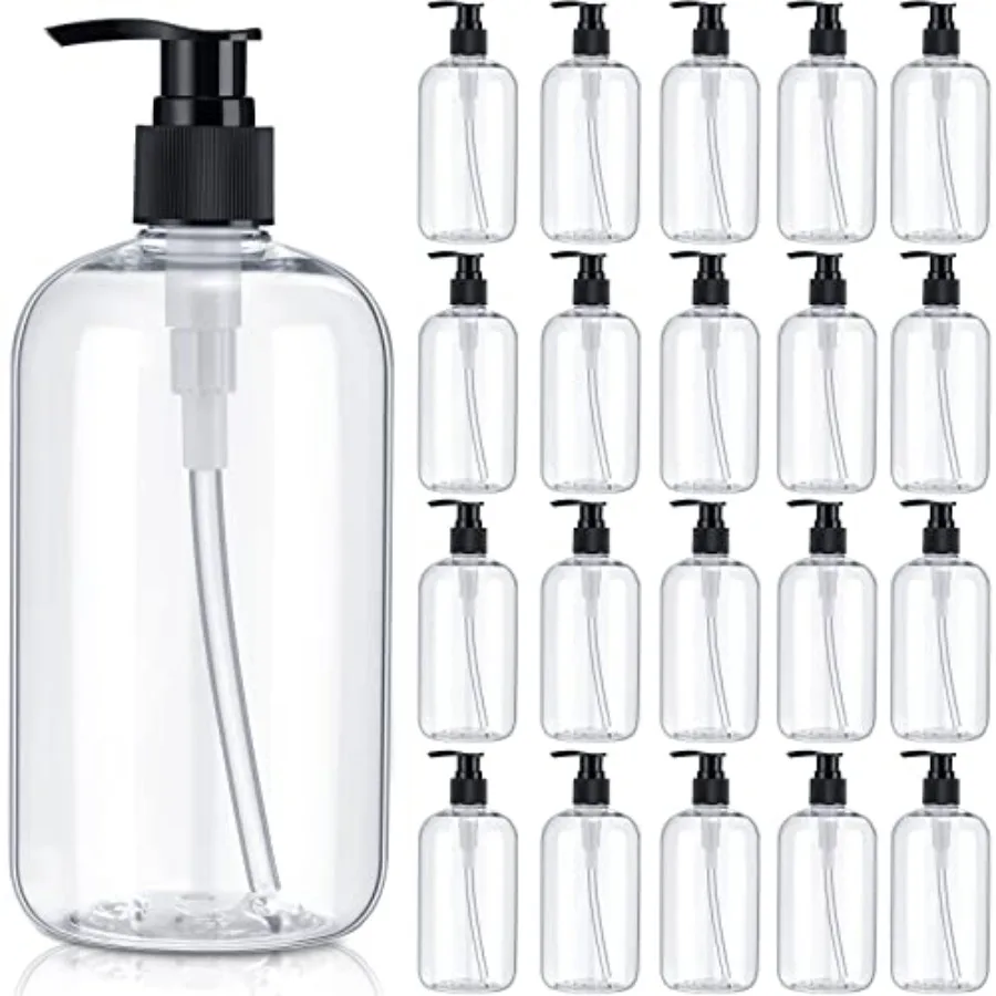 20 Pcs 16oz Plastic Pump Empty Bottles Clear Soap Lotion Dispenser Cylinder Shampoo Portable Container for Liquid Shower Body W
20 Pcs 16oz Plastic Pump Empty Bottles Clear Soap Lotion Dispenser Cylinder Shampoo Portable Container for Liquid Shower Body W