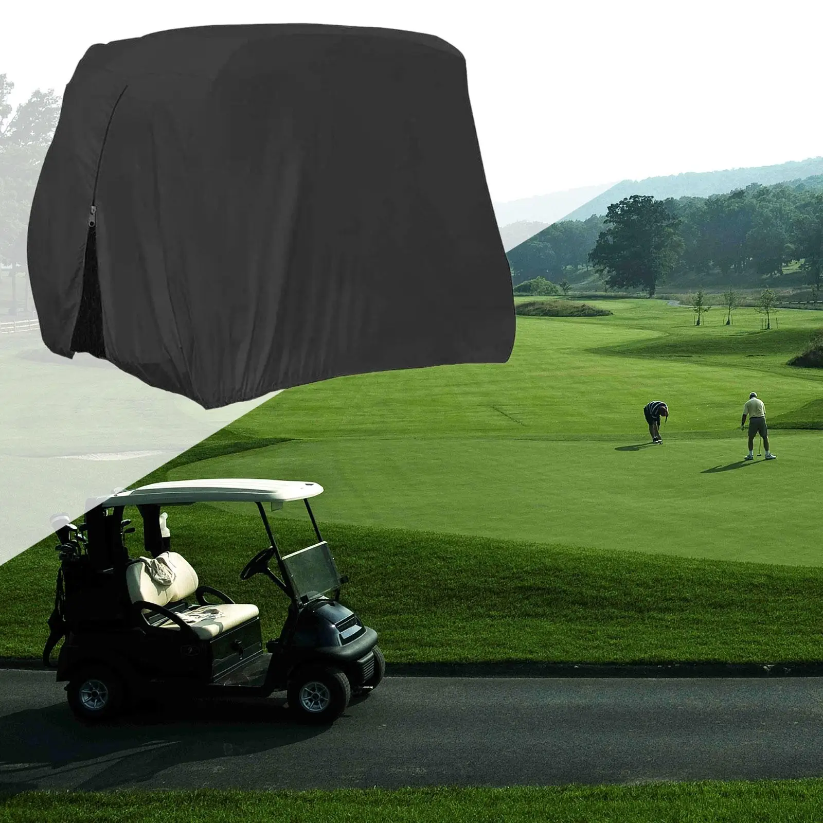 210D Golf Cart Cover Replacement Windproof Oxford Cloth Protector with Zipper Protection for Sports Travel Outdoor Dustproof
210D Golf Cart Cover Replacement Windproof Oxford Cloth Protector with Zipper Protection for Sports Travel Outdoor Dustproof