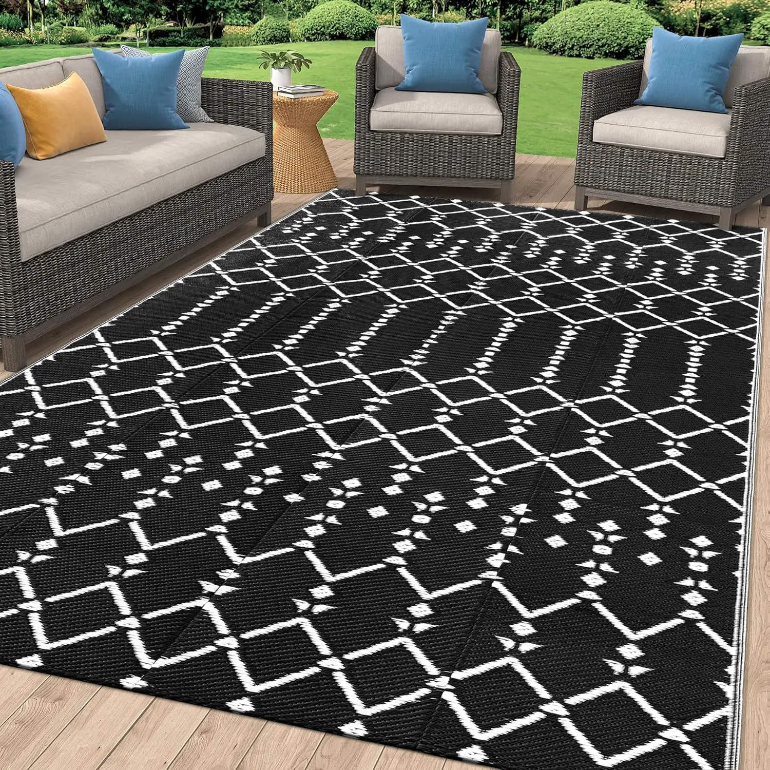Outdoor Rug 5x8 ft, Waterproof Reversible Plastic Straw Rugs, Boho Outdoor Area Rug, Outside Floor Mat for Patio, Backyard, D
Outdoor Rug 5x8 ft, Waterproof Reversible Plastic Straw Rugs, Boho Outdoor Area Rug, Outside Floor Mat for Patio, Backyard, D
