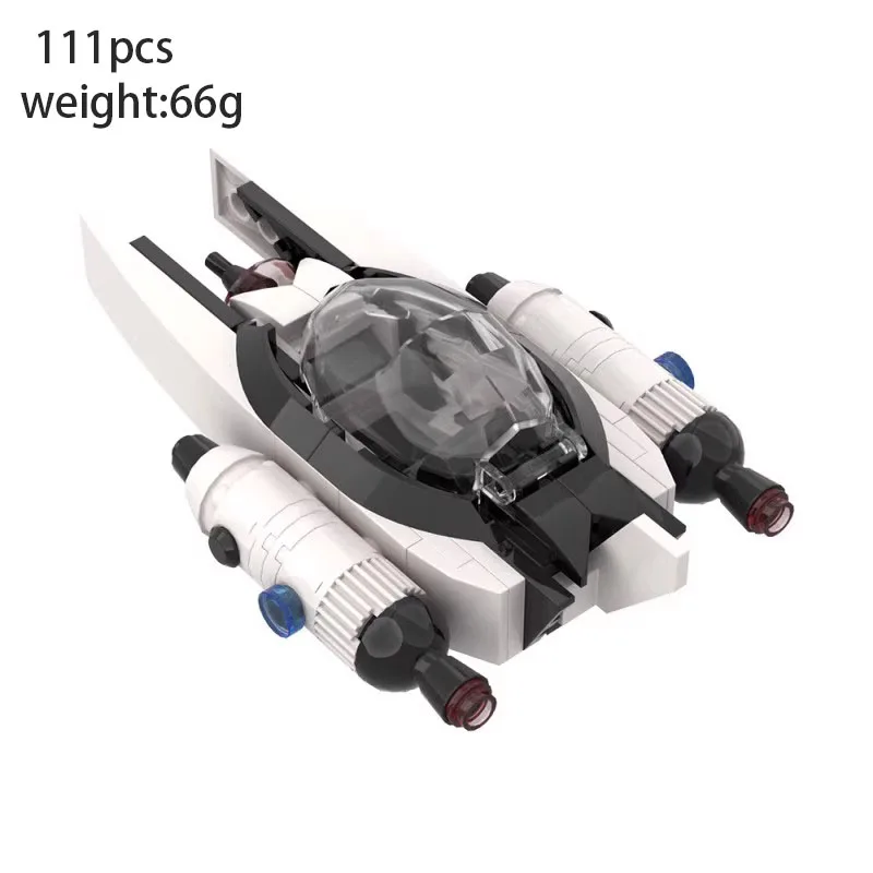 Personal space transportation spacecraft ornament assembly model, high brick parts MOC building block toys
Personal space transportation spacecraft ornament assembly model, high brick parts MOC building block toys