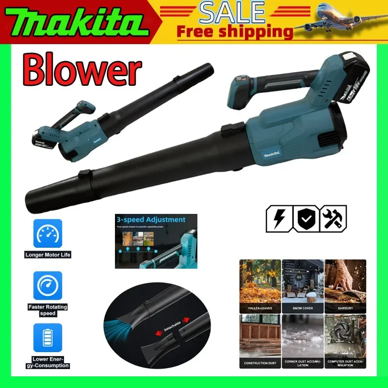 Makita Cordless Leaf Blower 3-Speed Cannon Blower Super Powerful For Leaf Snow Dust Cleaning Blowing Power Tool For 18V Battery
Makita Cordless Leaf Blower 3-Speed Cannon Blower Super Powerful For Leaf Snow Dust Cleaning Blowing Power Tool For 18V Battery