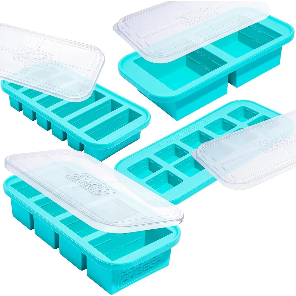 Souper Cubes Silicone Freezer Molds Gift Set with 2 Tbsp, 1/2, 1, and 2 Cup Silicone Freezer Trays With Lids - Meal Prep and Kit
Souper Cubes Silicone Freezer Molds Gift Set with 2 Tbsp, 1/2, 1, and 2 Cup Silicone Freezer Trays With Lids - Meal Prep and Kit