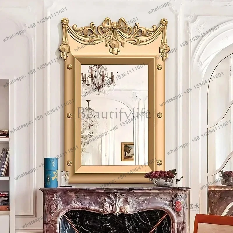 FG26A retrobathroom mirror wall hanging household light luxury carved decorative mirror living room entrance intelligent makeup
FG26A retrobathroom mirror wall hanging household light luxury carved decorative mirror living room entrance intelligent makeup