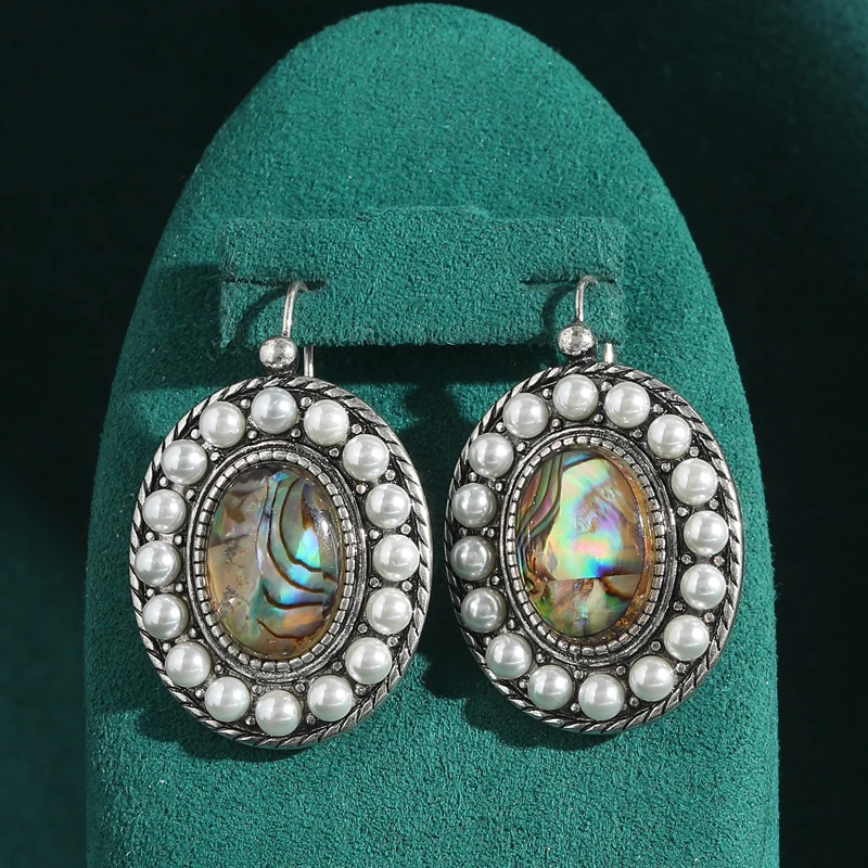 Vintage Jewelry Oval Shell Earrings Sea Pearl For Girl Antique Silver Color Charm Luxury Designer Woman Accessories 2025
Vintage Jewelry Oval Shell Earrings Sea Pearl For Girl Antique Silver Color Charm Luxury Designer Woman Accessories 2025