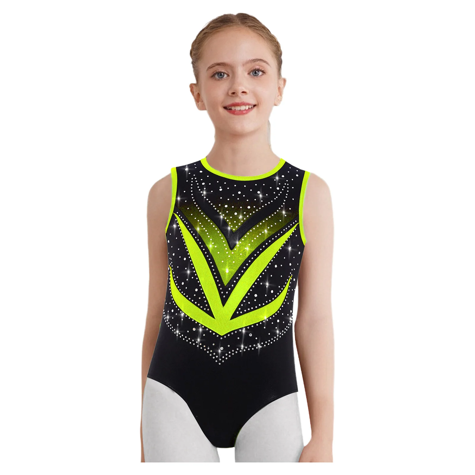 Kids Girls Lyrical Ballet Acrobatics Dance Leotard Sleeveless Shiny Sequins Rhythmic Gymnastics Stage Performance Bodysuits
Kids Girls Lyrical Ballet Acrobatics Dance Leotard Sleeveless Shiny Sequins Rhythmic Gymnastics Stage Performance Bodysuits